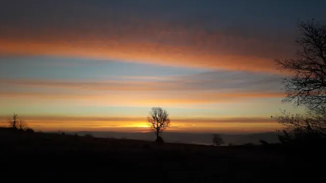 Lever de soleil sur la vallée du Célé