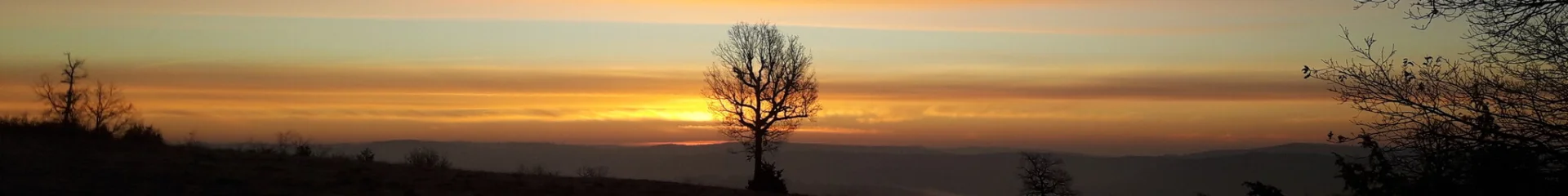 Lever de soleil sur la vallée du Célé