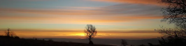 Lever de soleil sur la vallée du Célé