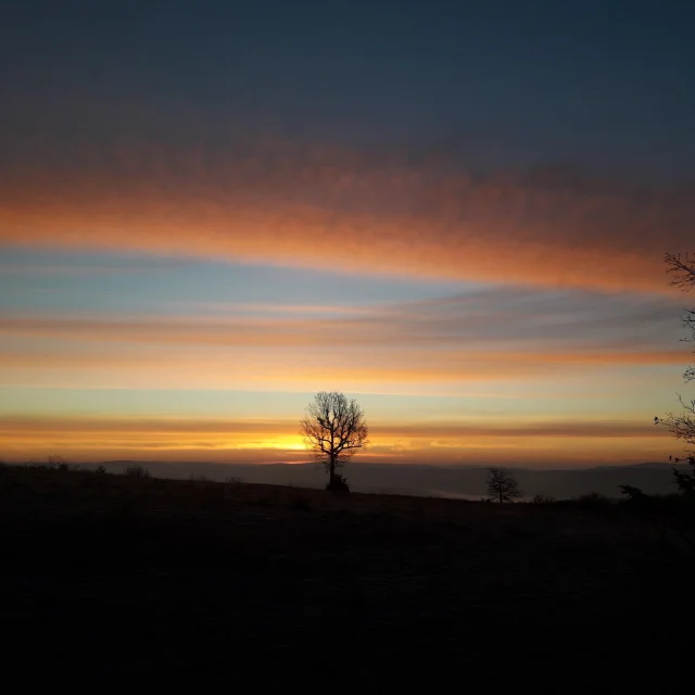 Lever de soleil sur la vallée du Célé