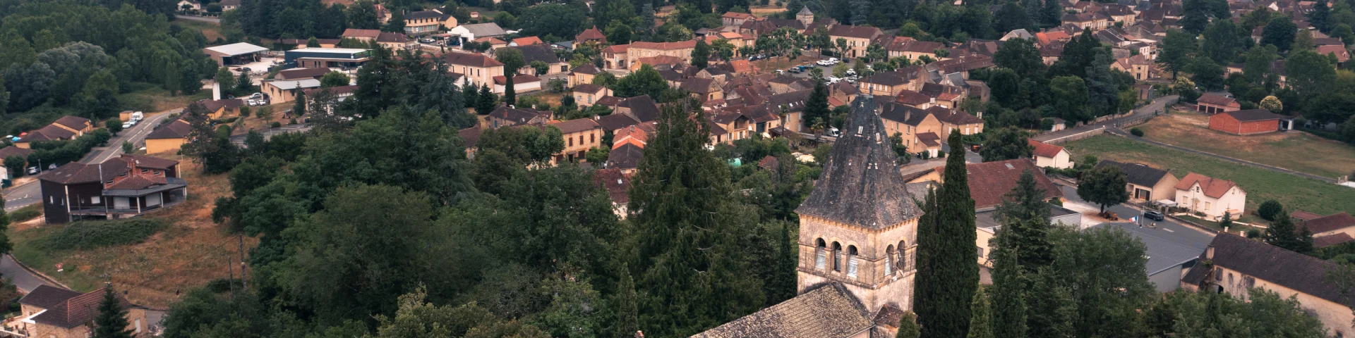 Vue aérienne de Cazals
