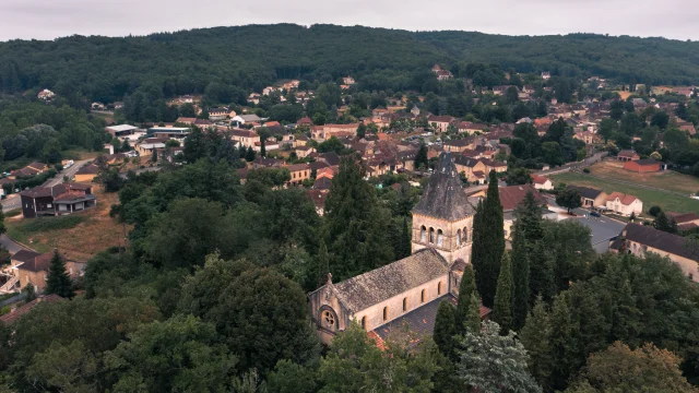 Vue aérienne de Cazals
