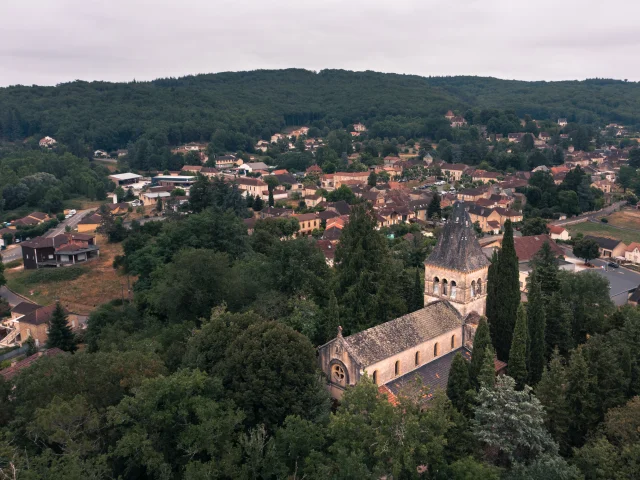 Vue aérienne de Cazals