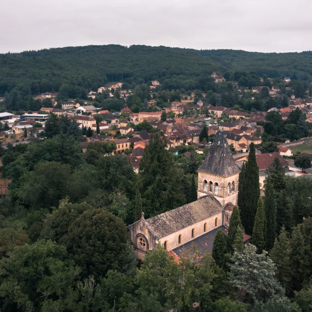 Vue aérienne de Cazals