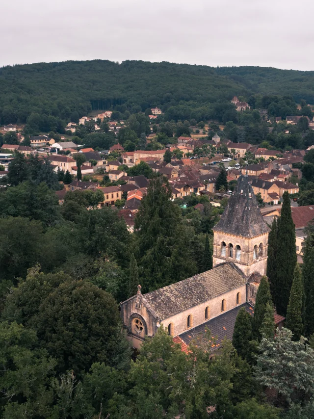 Vue aérienne de Cazals