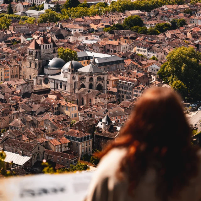 Vue imprenable sur Cahors depuis le Mont Saint Cyr