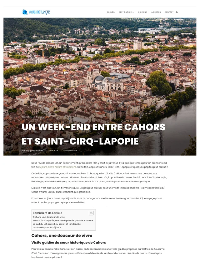 250731 Voyageursfrancais Fr Un Week End Entre Cahors Et Saint Cirq Lapopie Page 01