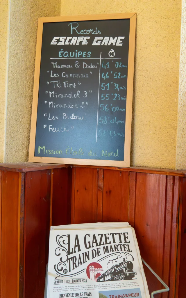 Escape game du train de Martel - Mission Etoile du Nord