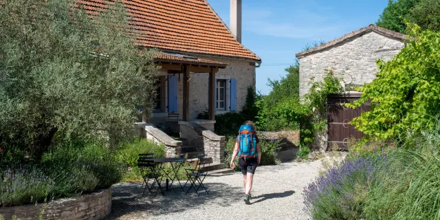 Arrivée à l'étape du soir