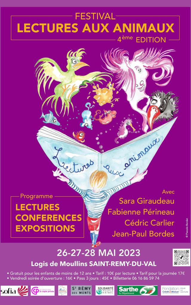 Affiche Festival Lecture Aux Animaux 2023