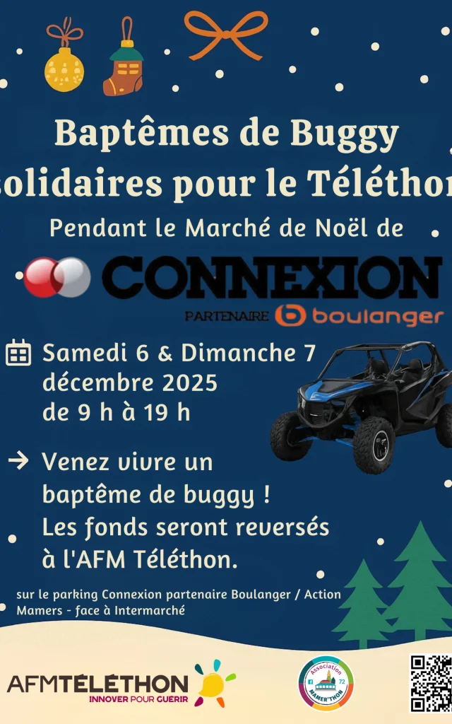 Baptemes De Buggy Solidaires Pour Le Telethon Pendant Le Marche De Noel De