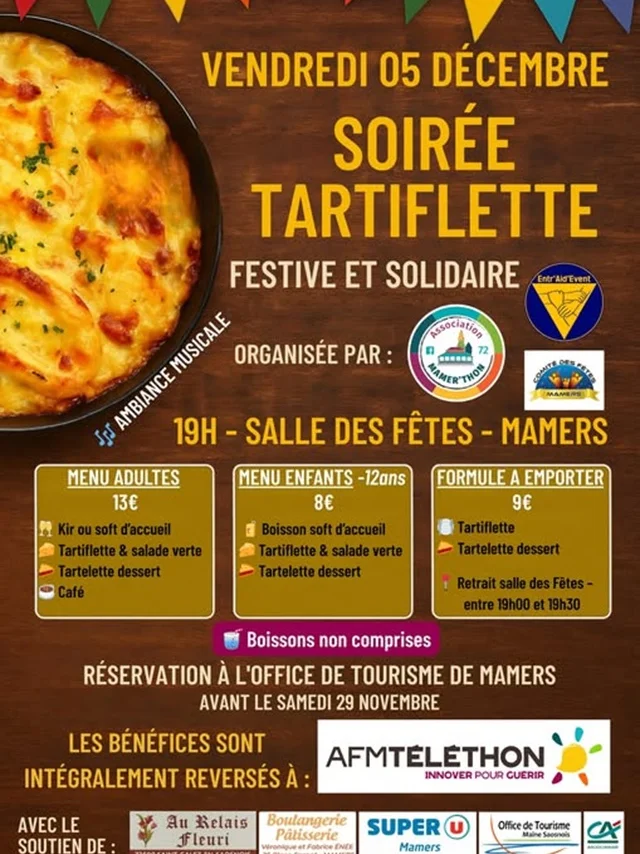 Affiche Soiree Tartiflette Telethon 5 12 25