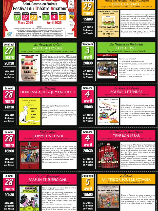 Festival Theatre Amateur 2026 Programme