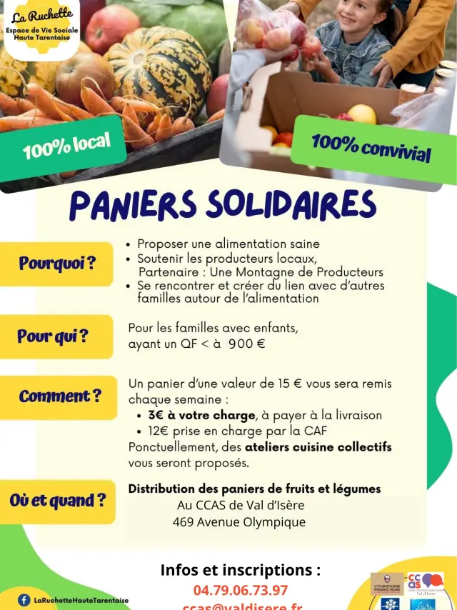 Affiche Paniers Solidaires Caf