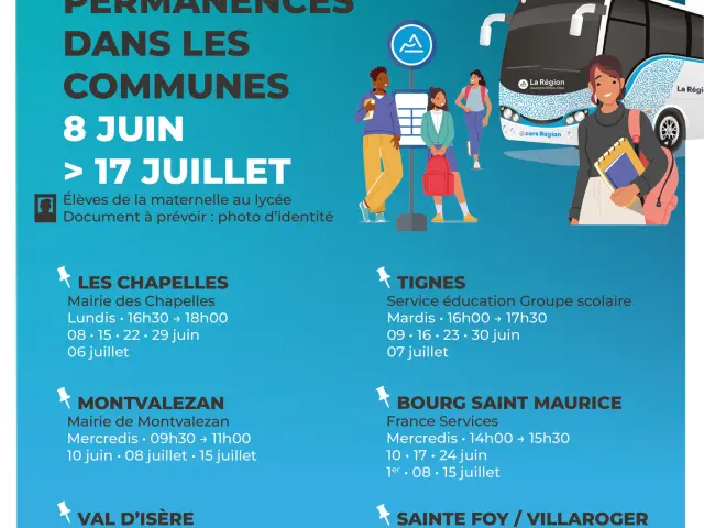 Affiche Permanences Transports Scolaires Juin 2026