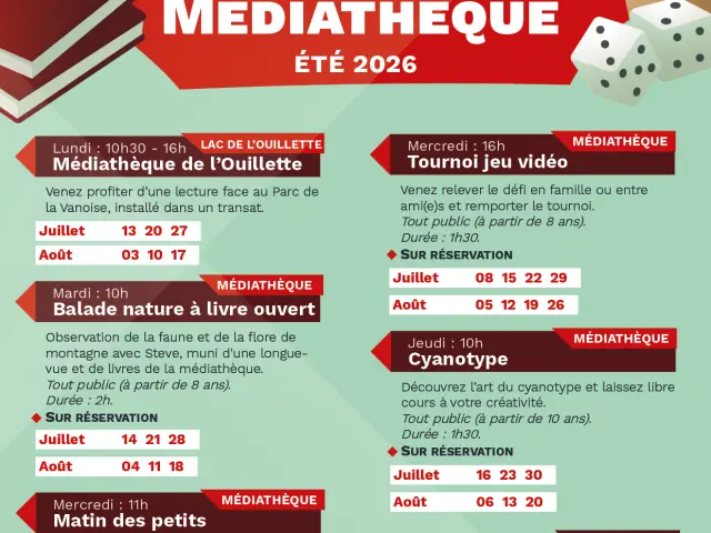 Affiche Mediatheque Ete 2026