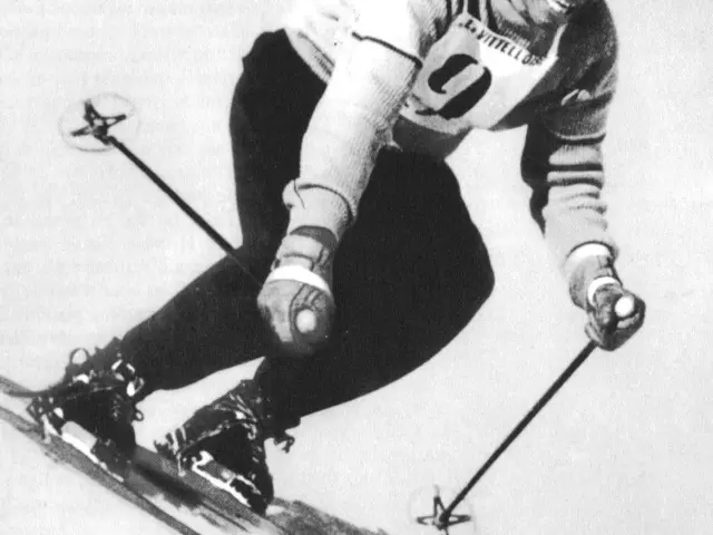 Henri Oreiller lors des Jeux olympiques d’hiver de Saint-Moritz en 1948.