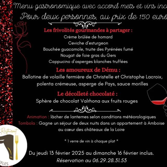 Menu St Valentin Ferme Aux Buffles