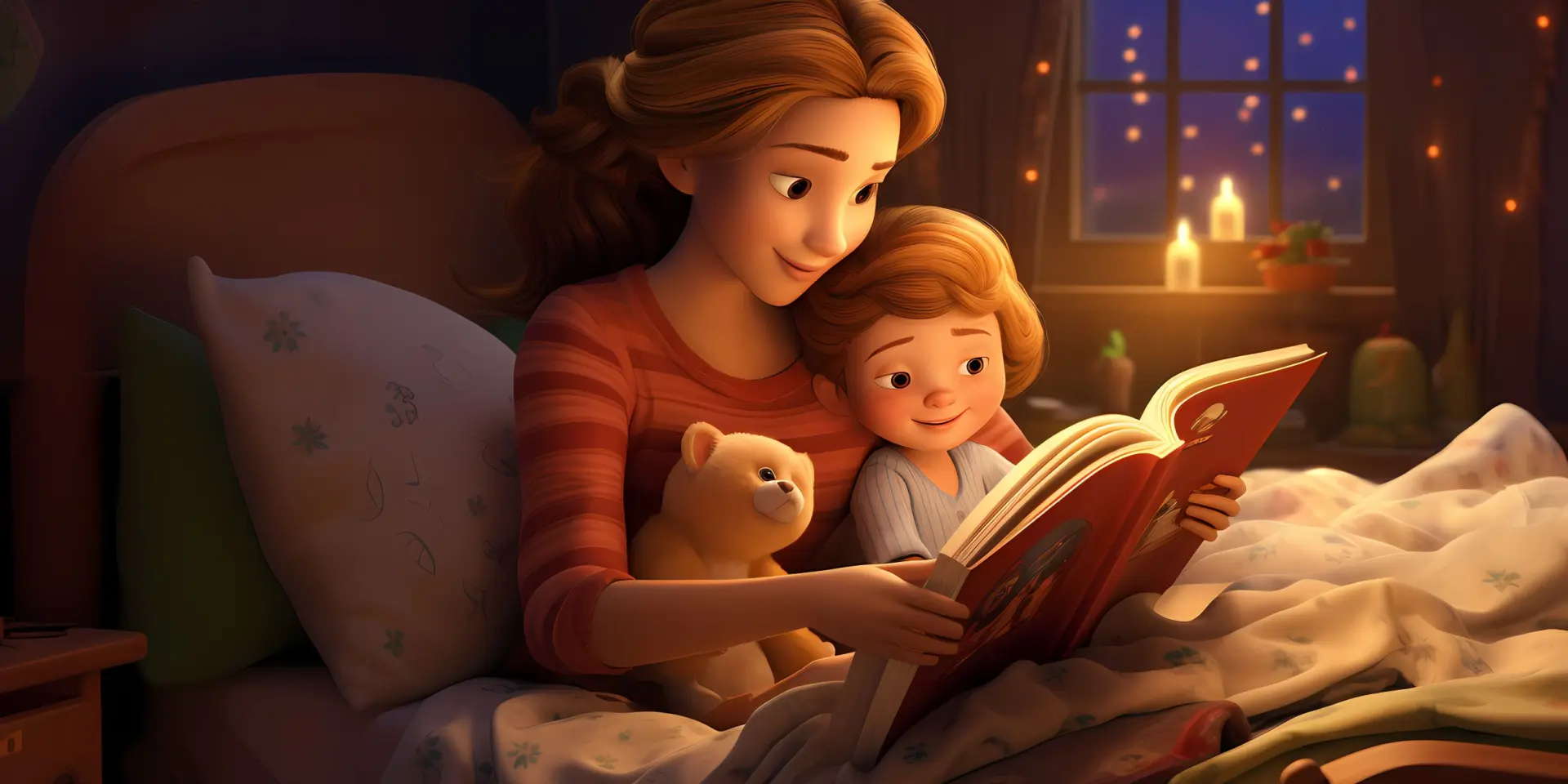 Lecture Dun Conte Mere Fille Freepik