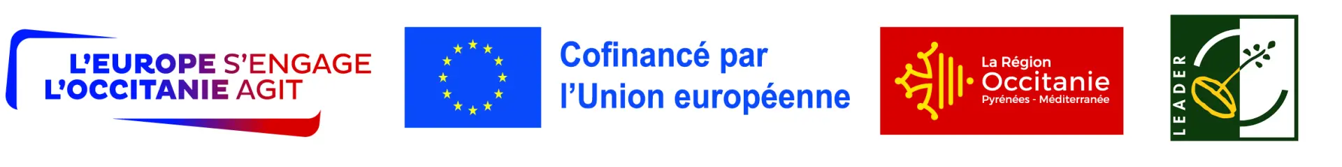 Logo marques fonds européens+ Leader