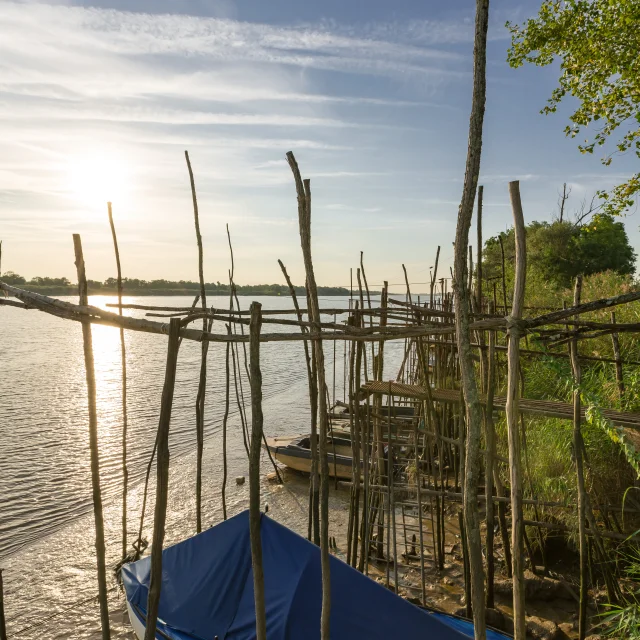 Les carrelets et les ports