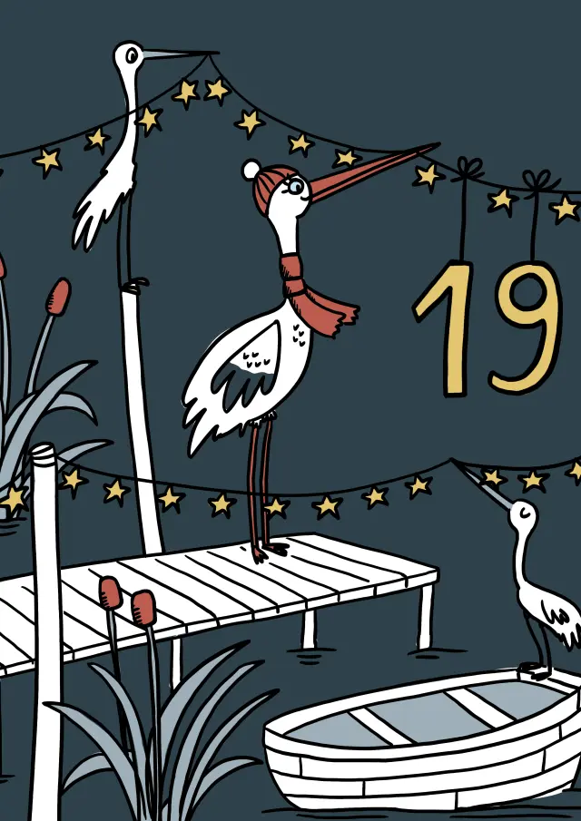 Calendrier Avent 19 Aigrettes Pontons Copie