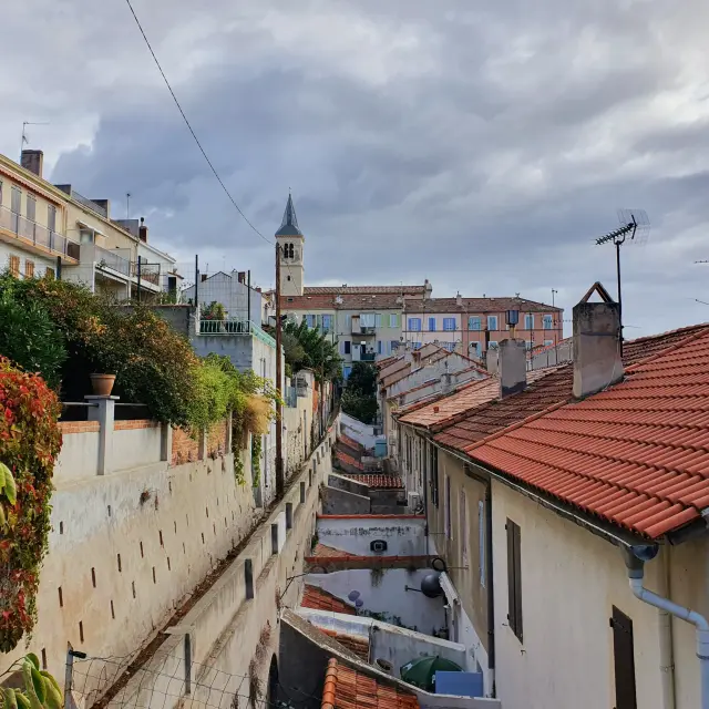 Habitations et maison dans le village de l'Estaque