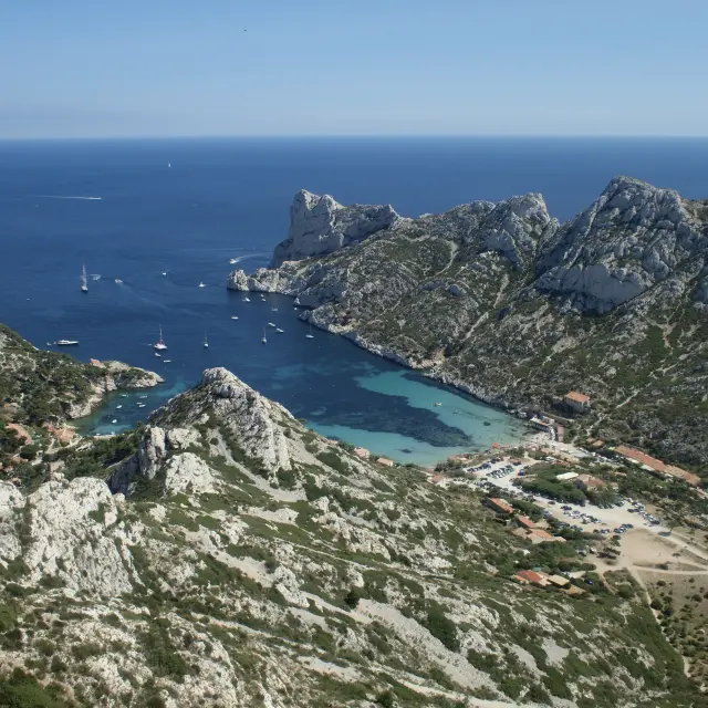 Calanque de Sormiou vue d'en haut