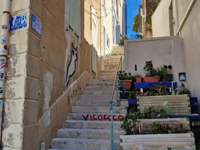 Ruelle et Escalier dans le quartier de Malmousque