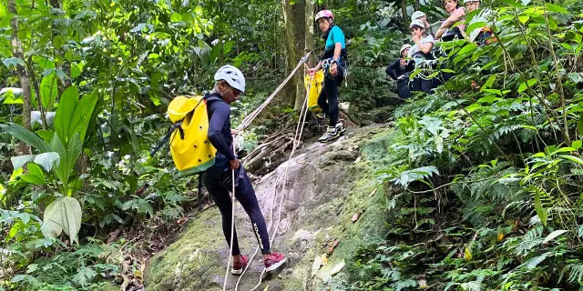 Canyoning Abseiling Mitan River Morne-Vert Martinique