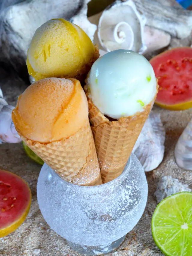 Ziouka Ice Cream Cones Carbet Martinique