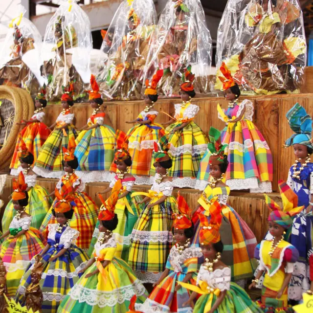 Stall Madras Doll Market Fort-de-france Martinique