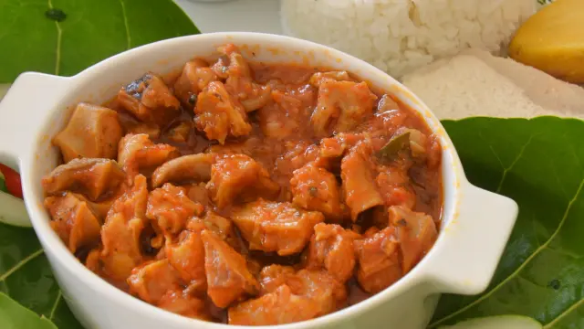 Fricassée de lambi restaurant Le Bambou Morne-rouge Martinique