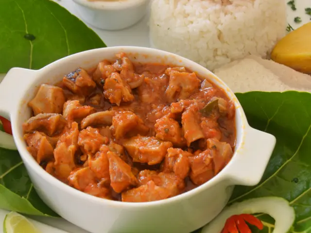 Fricassée de lambi restaurant Le Bambou Morne-rouge Martinique