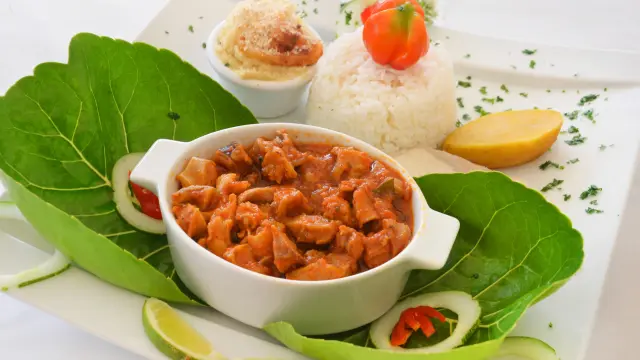 Fricassee of lambi Le Bambou Morne-rouge Martinique
