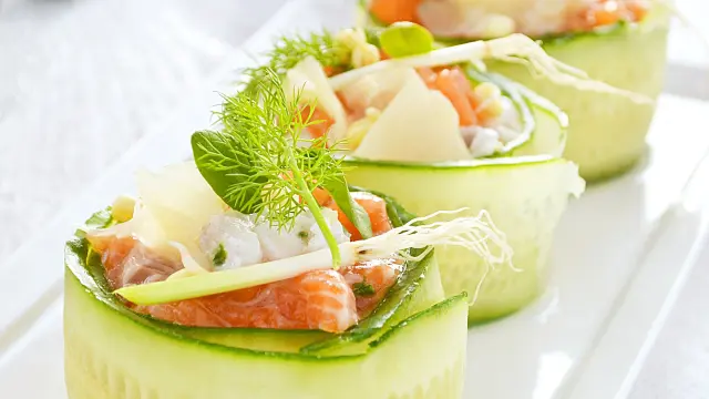 Rouleau de concombre et saumon fumé Recette Martinique