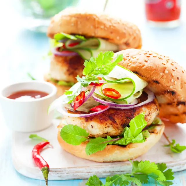 Burger de poulet Recette Martinique