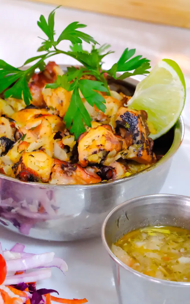 Salade de chatrou Hôtel - Restaurant Tante Arlette Grand'rivière Martinique