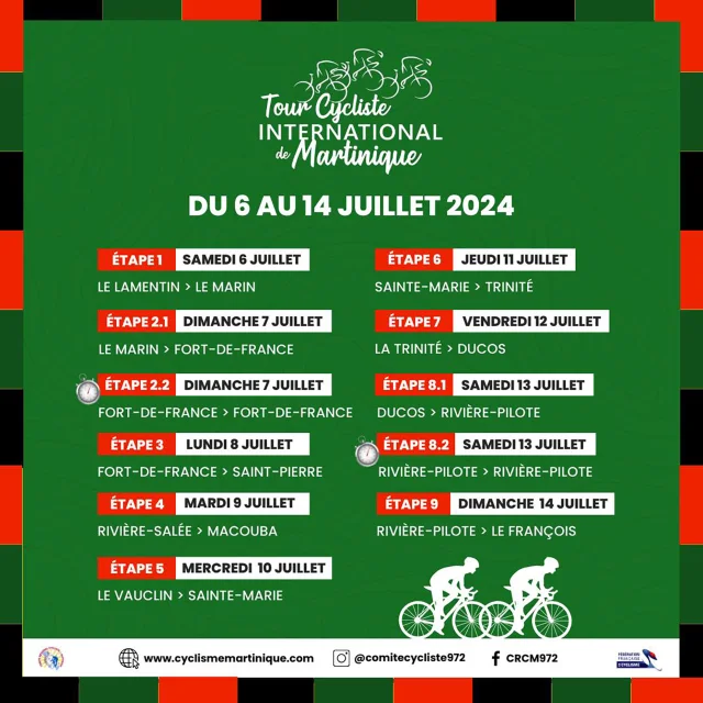 Programme Tour Cycliste 2024