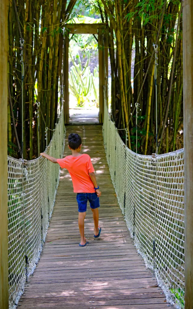 Pont suspendu Zoo Habitation Latouche Carbet Martinique