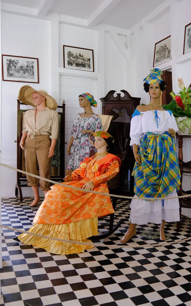 Scène de vie d'époque Jardin de Balata Fort-de-France Martinique