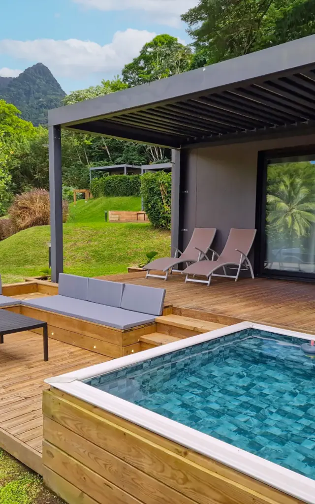Piscine privé Bungalow Hôtel Habitation Anse Couleuvre *** Prêcheur Martinique