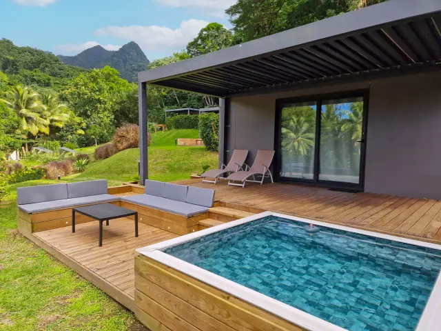 Piscine privé Bungalow Hôtel Habitation Anse Couleuvre *** Prêcheur Martinique