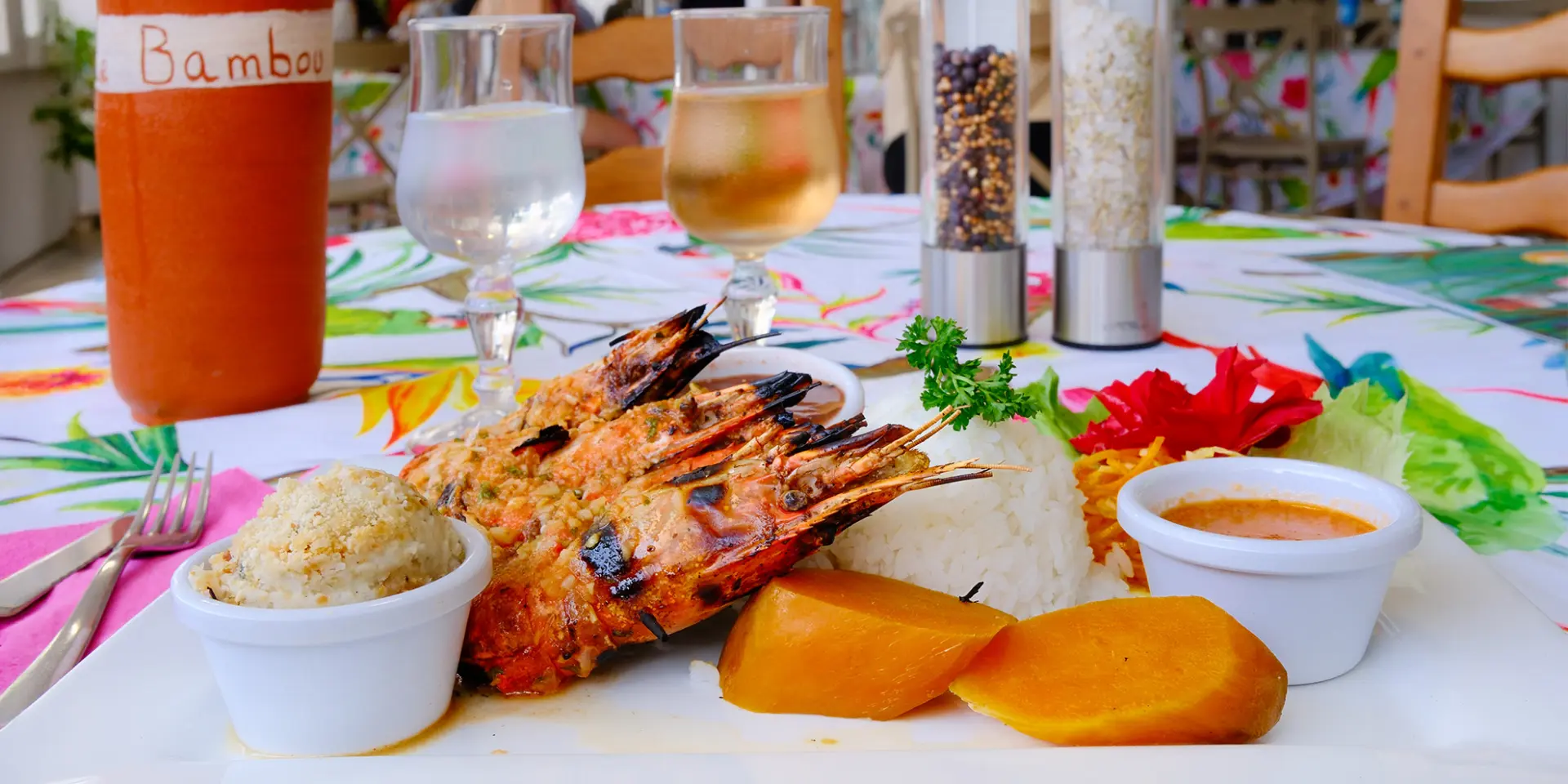 Écrevisses Restaurant Le Bambou Morne-Rouge Martinique