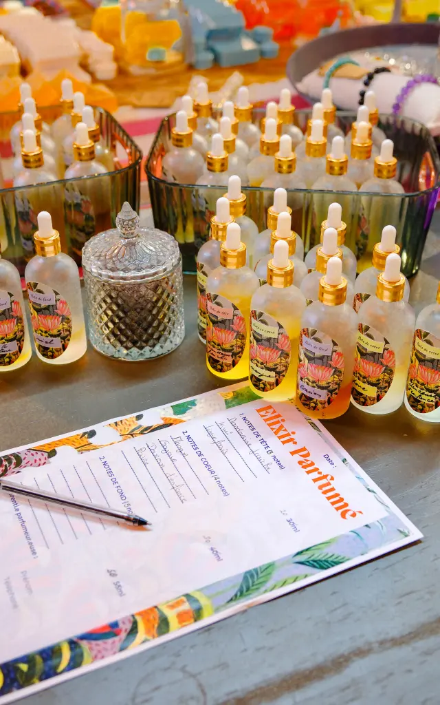 Essence naturelle Atelier de création de parfums 1001 senteurs Trois-îlets Martinique