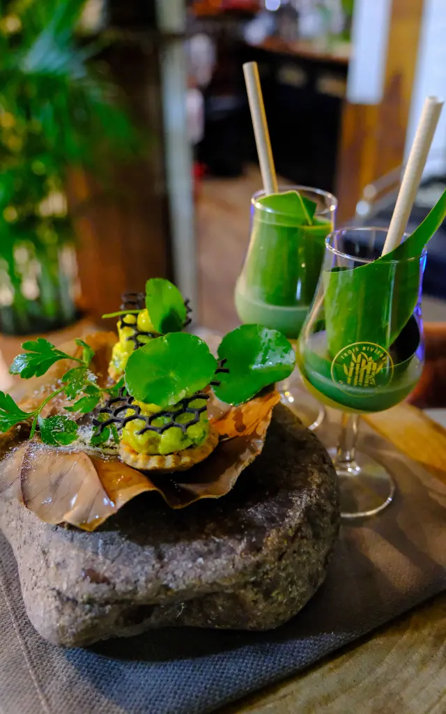 Mises en bouche et Cocktails Restaurant gastronomique Carte Blanche Trois-îlets Martinique
