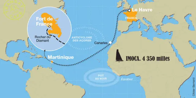 Parcours Imoca 2025 Transat Café l'or