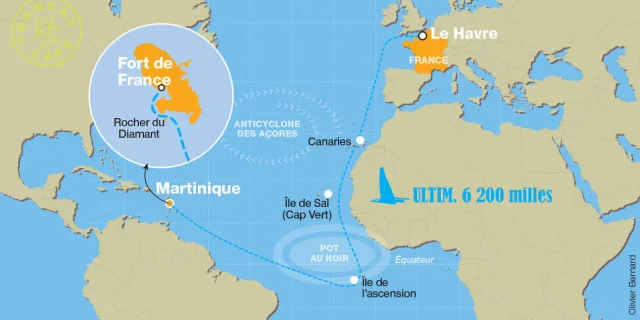 Parcours Ultim 2025 Transat Café l'or