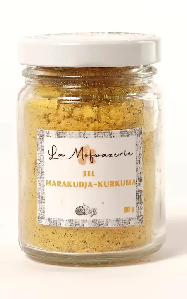 Sel aromatisé au fruit de la passion et gingembre La Mofwazerie Saint- Pierre Martinique