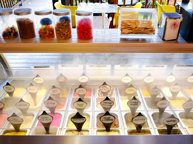 Comptoir de glace artisanale aux fruits locaux Passion Givrée Schoelcher Martinique